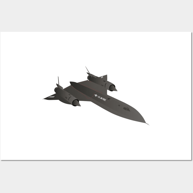 SR-71 Blackbird Reconnaissance Aircraft Wall Art by NorseTech